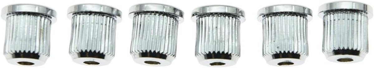 Set van 6 Chroom Gitaar Snaren Door Lichaam 5/16" Ferrules voor Telecaster - Perfecte Accessoires voor Muzikanten en Gitaarbouwers