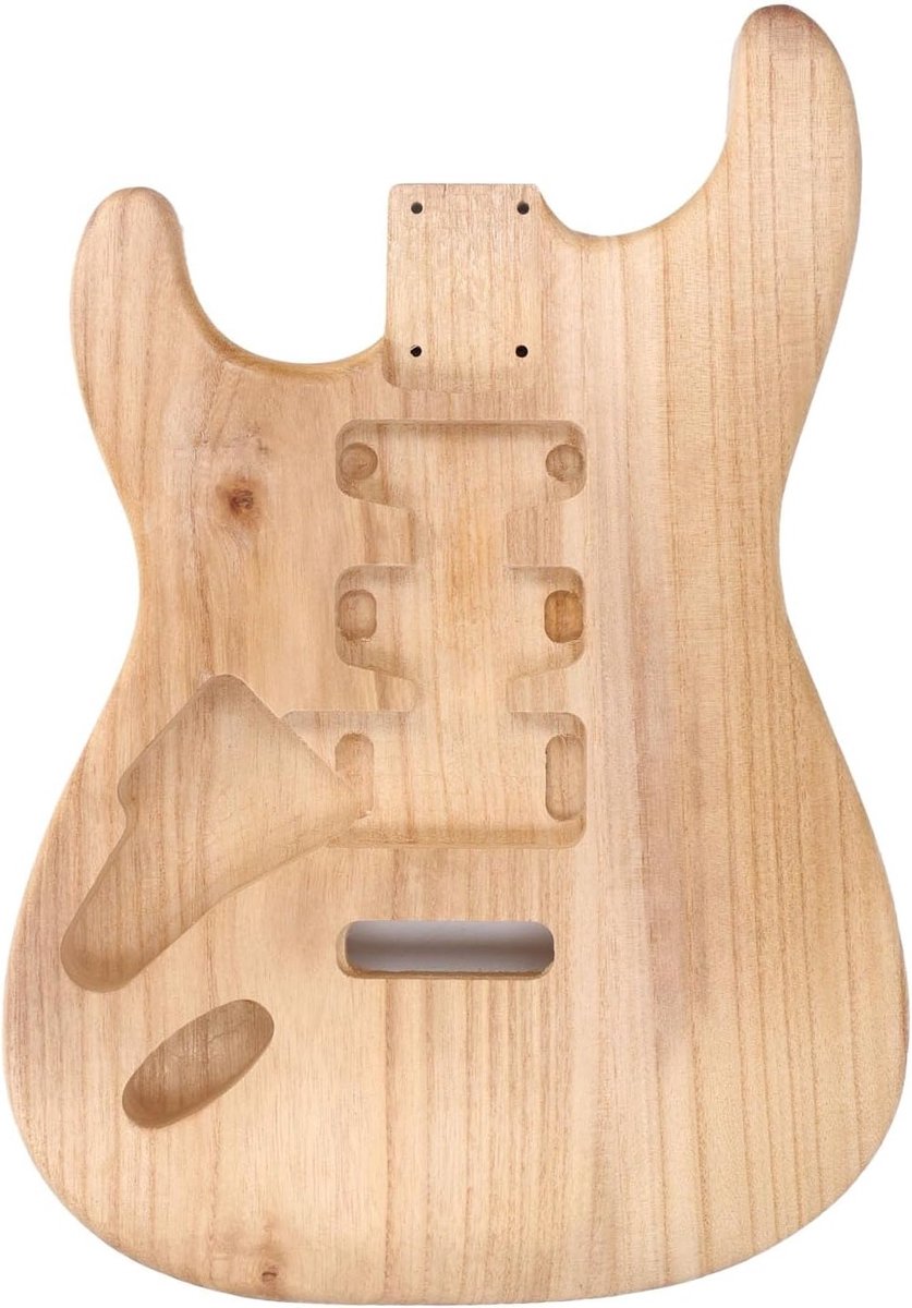 Lichtgewicht DIY Gitaarbody van Paulownia Hout - Ongefinished SSH Stijl Vervanging voor Elektrische Gitaar, Perfect voor Klankverbetering en Aanpassingen