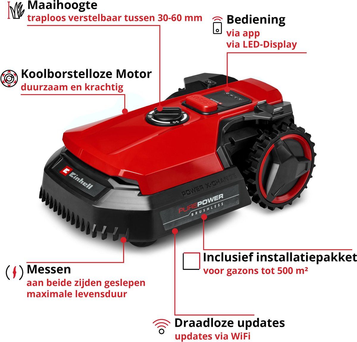 Einhell FREELEXO 500 Robotmaaier met Diefstalbeveiliging - afbeelding 2