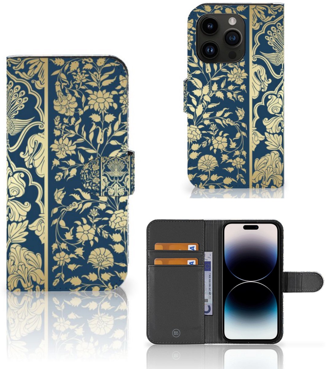 iPhone 15 Pro Hoesje Beige Flowers
