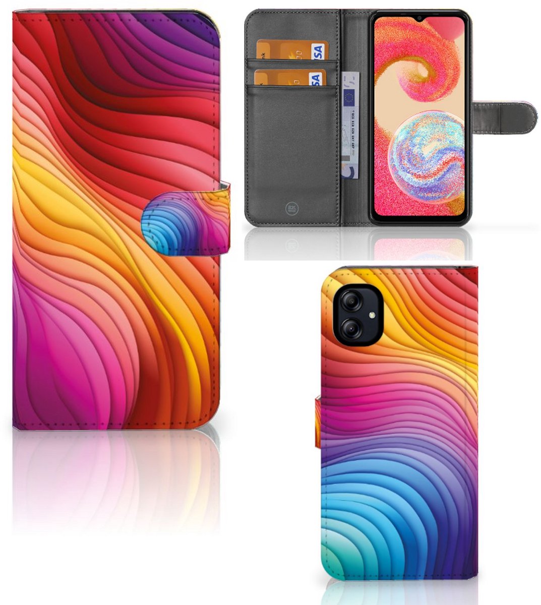 Book Case voor Book Case voor Samsung Galaxy A04e Regenboog