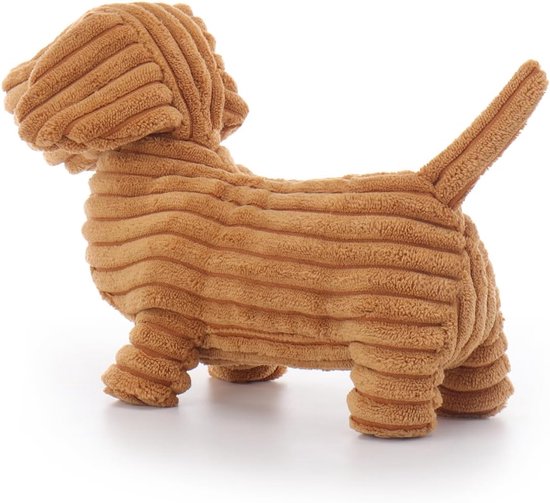 Dachshund Pluche Dier - Knuffel Hondje - Knuffelen en Spelen - Handgemaakt en Zacht Materiaal - 27 cm - Lichtbruin — afbeelding 5