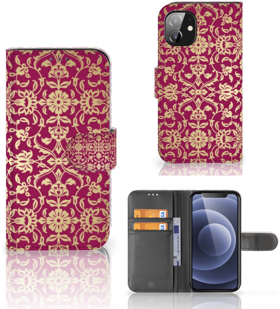 Wallet Case Apple iPhone 12 Mini Barok Pink