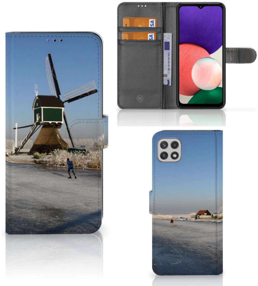 Samsung Galaxy A22 5G Flip Cover Schaatsers