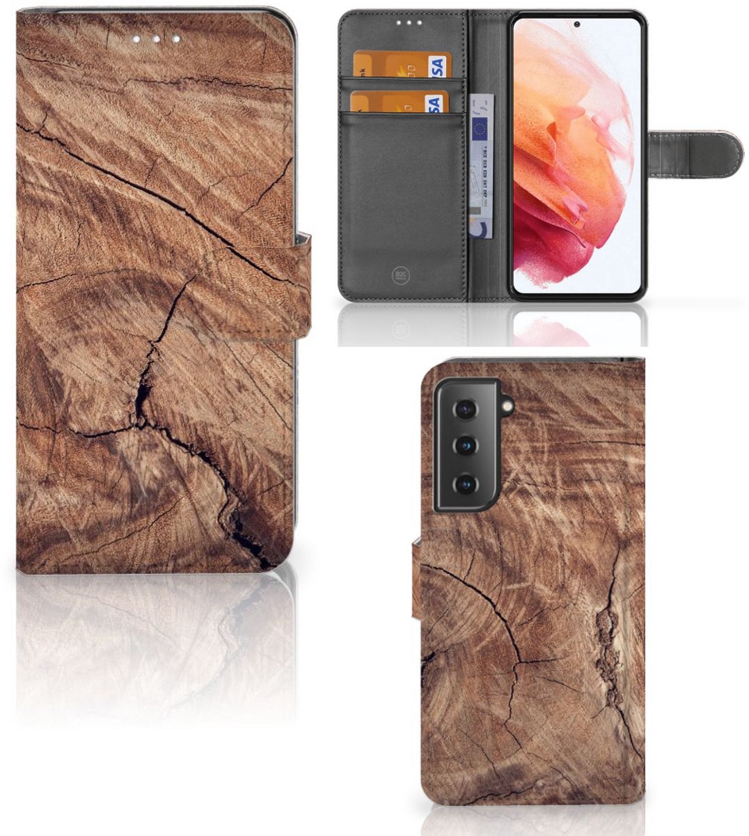 Samsung Galaxy S21 Book Style Case Tree Trunk