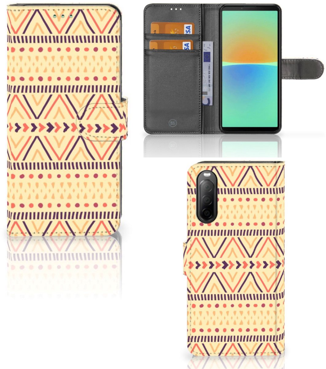 Sony Xperia 10 IV Telefoon Hoesje Aztec Yellow