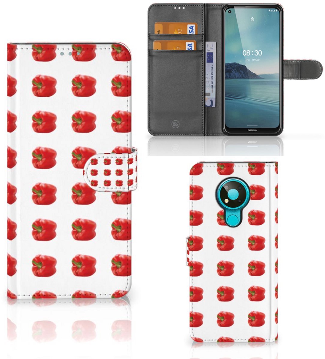 Nokia 3.4 Book Cover Paprika Red