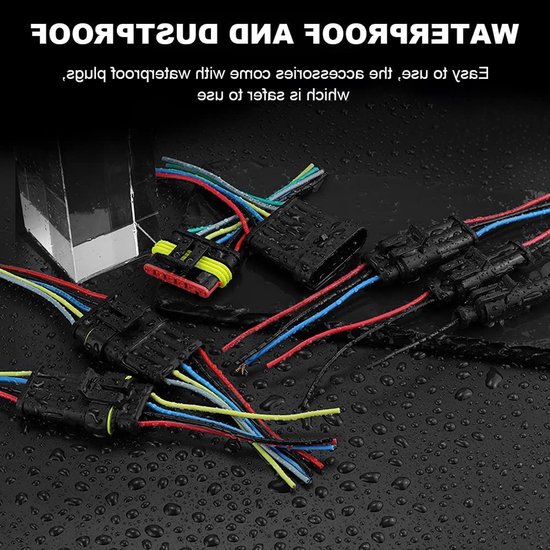 708 Stuks Waterdichte Auto Elektrische Draad Connector Terminals Plug Kit voor Motor, Auto en Vrachtwagen - Inclusief 1 tot 6 Pin Verbindingen en Toebehoren — afbeelding 2