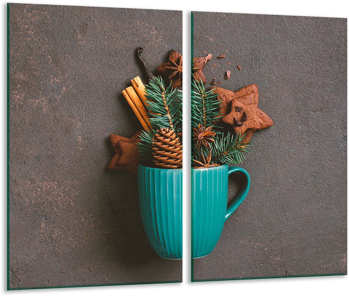 TMK ArtDeko Serie - Snijplank Glas - 30x52cm - Inductieveilig - Levendige Kleuren