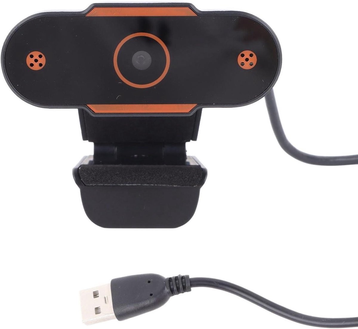 HD Webcam - Webcamera Computer - Live Streamen - Multifunctioneel Ontwerp - 1080P - Zwart