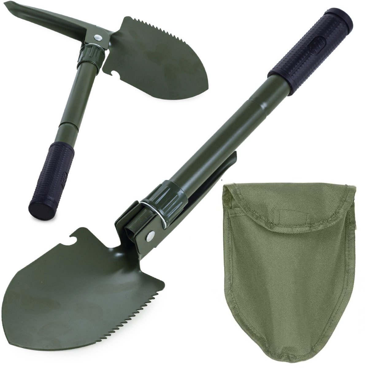 Multifunctionele Opvouwbare Schep - 41,5 cm - Roestvrij Staal - Anti-slip Handvat