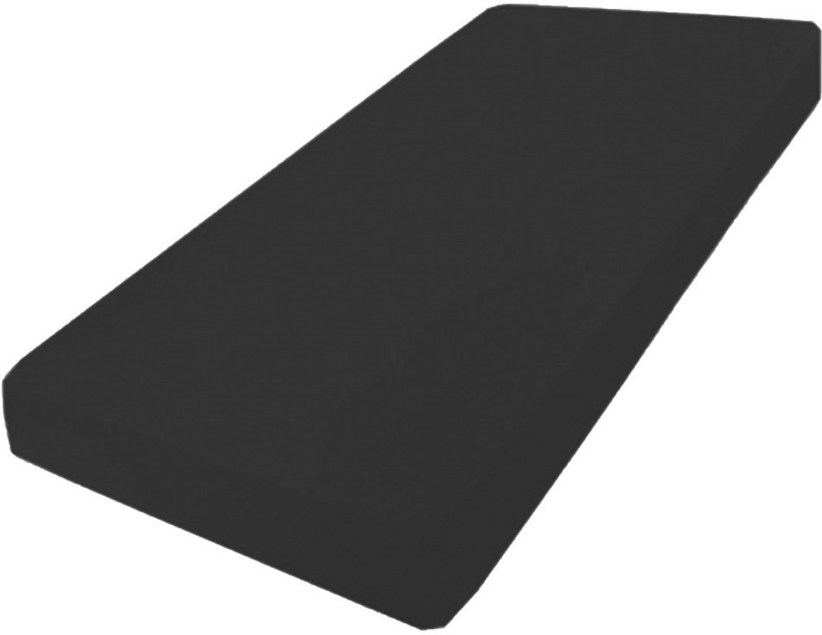 Matex Jersey Premium - Hoeslaken - 150x190, 160x200x20 - Zwart - 100% Katoen