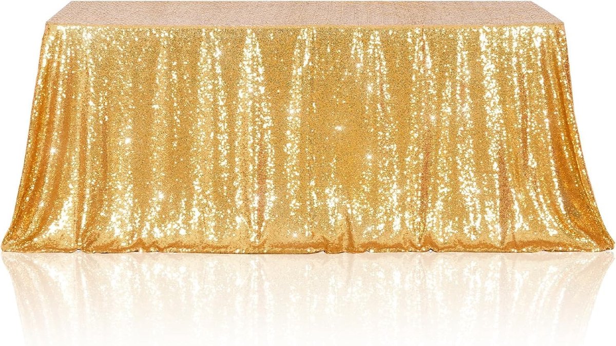 Cosensi - Sequin Tafelkleed - Luxe Tafeldecoratie - Nieuwe Gouden Kleur - Bruiloft Verjaardag Jubileum - 125x200cm