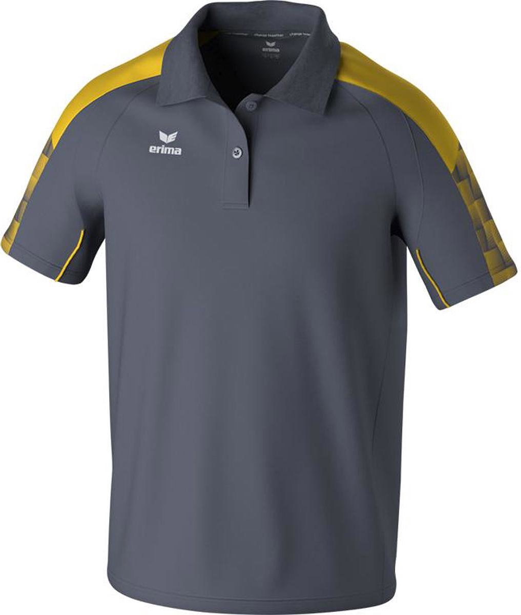 Erima Evo Star Polo Heren - Grijs / Geel | Maat: XXL