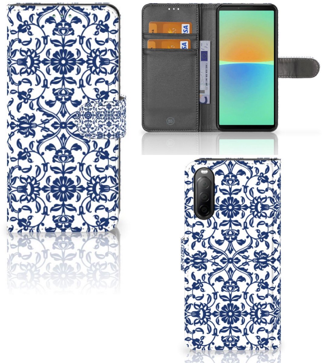 Sony Xperia 10 IV Hoesje Flower Blue