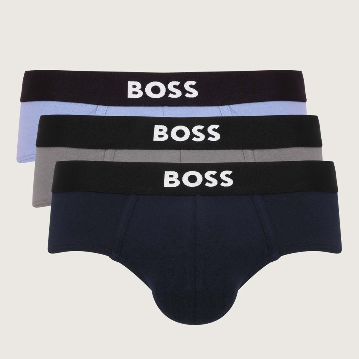 Boss One mini slips 3 pack blauw-grijs