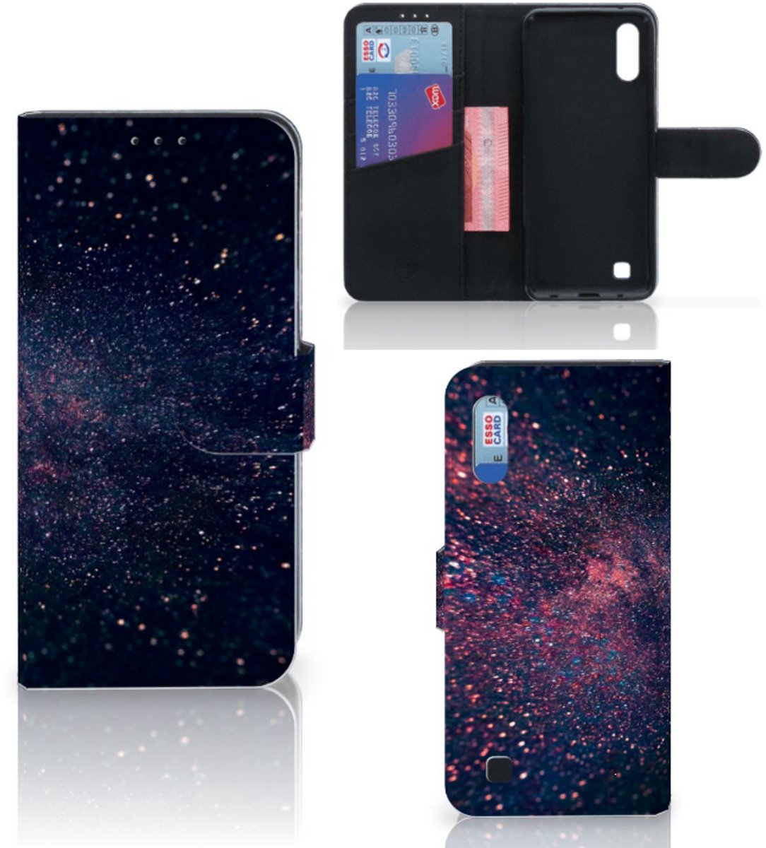 Samsung Galaxy M10 Book Case Stars