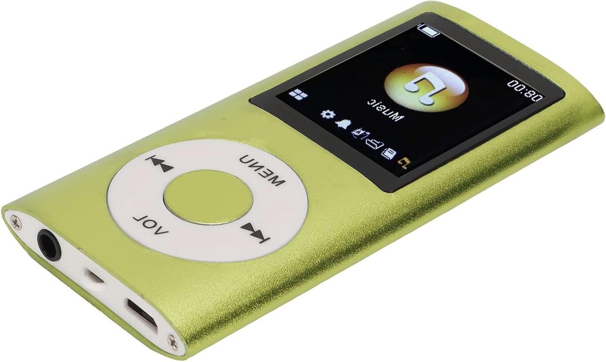 MP3 Speler - Muziekspeler Digitale Audio - Muziek Luisteren - Verliesvrije Geluidskwaliteit - 1.8 Inch Scherm - Groente