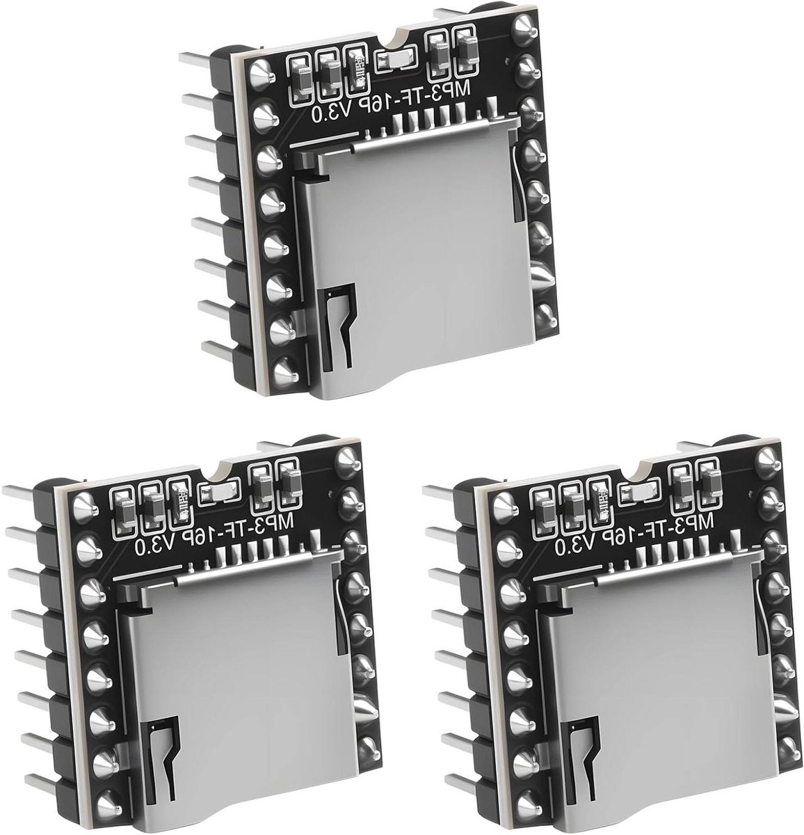 Mini MP3 Module - Audio Decoder - Projecten Besturen - 24-bit DAC Decoder - 32GB TF Kaart - Zwart