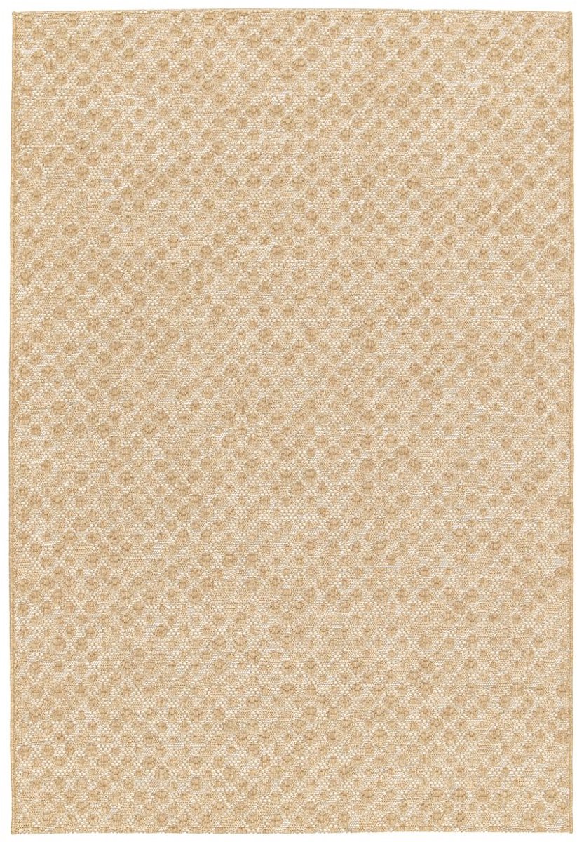 Buitenkleed ruiten - Corde Trellis naturel/wit 160x230 cm