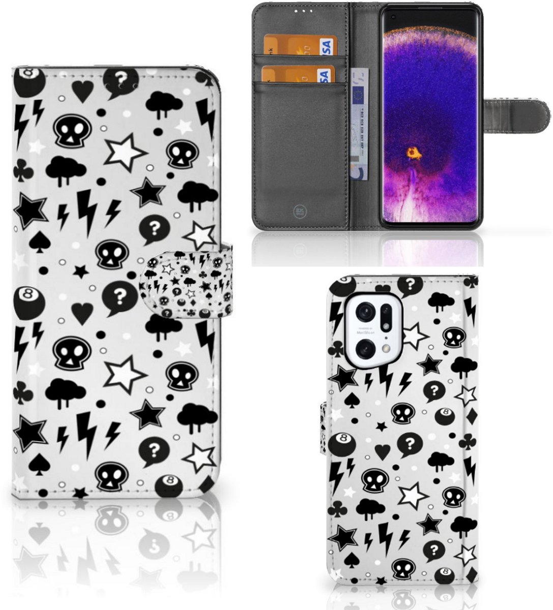 Telefoonhoesje met Naam OPPO Find X5 Pro Silver Punk
