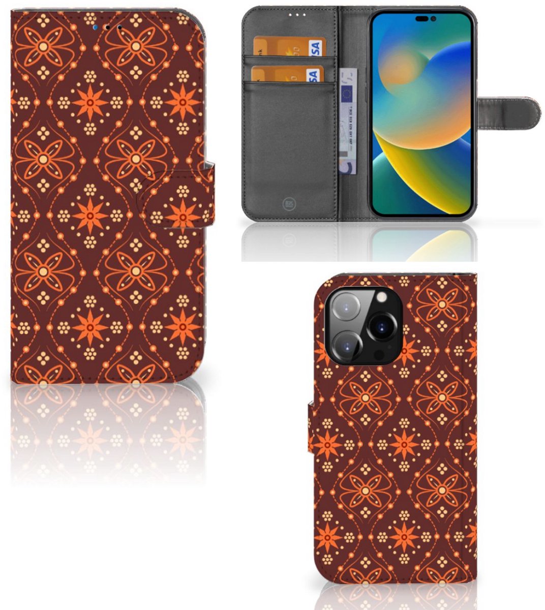 iPhone 14 Pro Max Telefoon Hoesje Batik Brown
