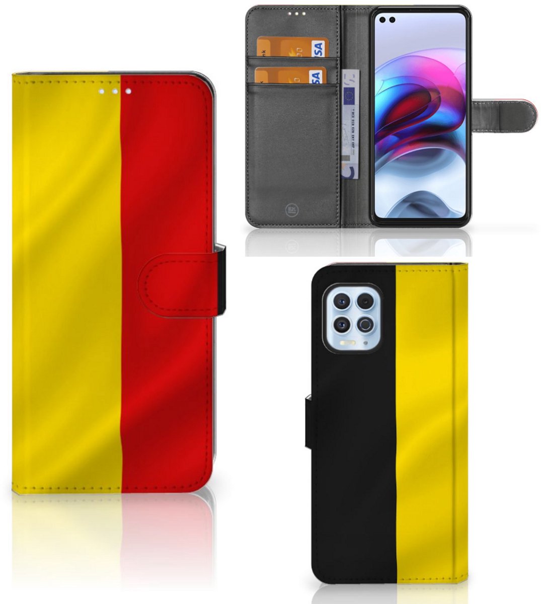 Motorola Moto G100 Bookstyle Case Belgische Vlag