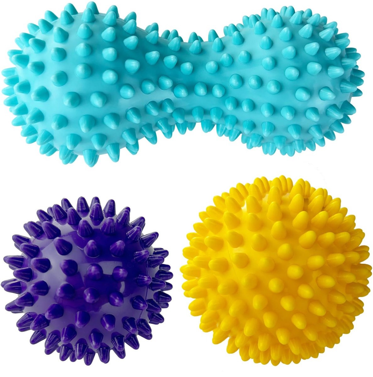 Cosensi - Massage Balls - Fascia Ball Set van 3 - Ontspanning en Pijnverlichting - Anti-Stress - Reflexzones - Geschikt voor Voeten en Handen