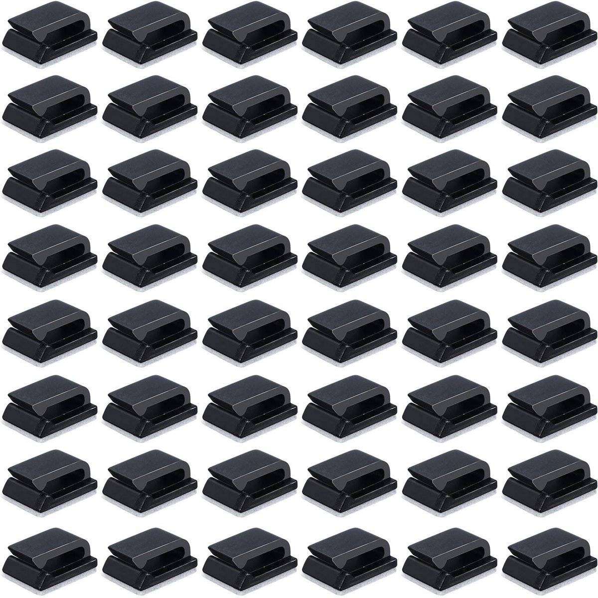 Set van 50 Zelfklevende Kabelclips voor Kabelbeheer, Elektrische Draadclips voor Auto, Kantoor en Thuis (13x10mm, Zwart)