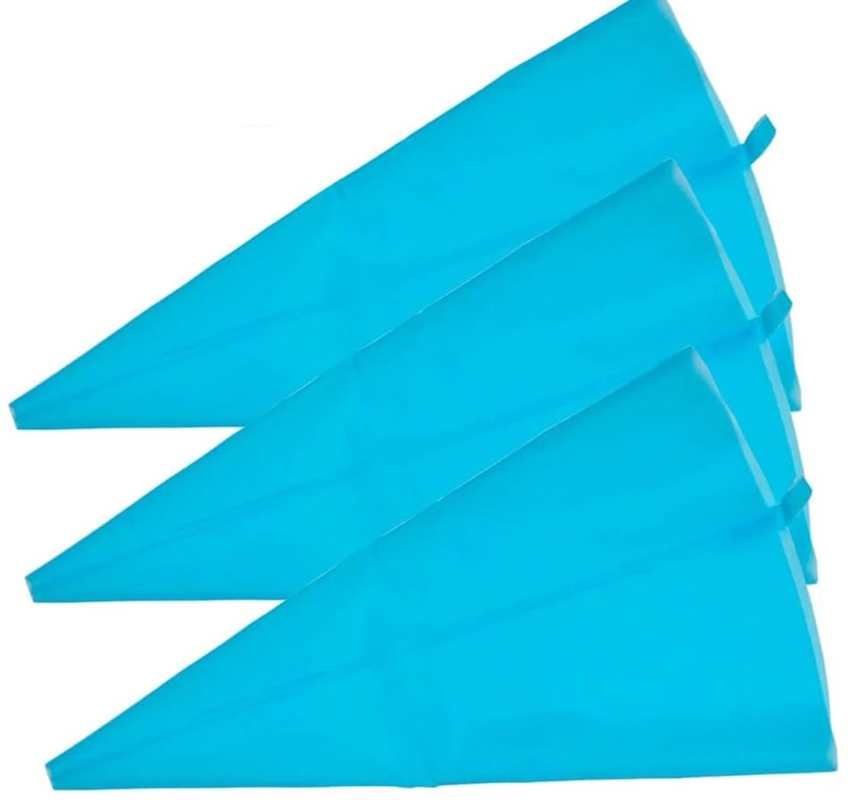3 Stuks Siliconen Spuitzakken – 18 Inch Herbruikbare Banketzakken – Grote Spuitzakken voor Taartdecoratie en Bakken – Blauw