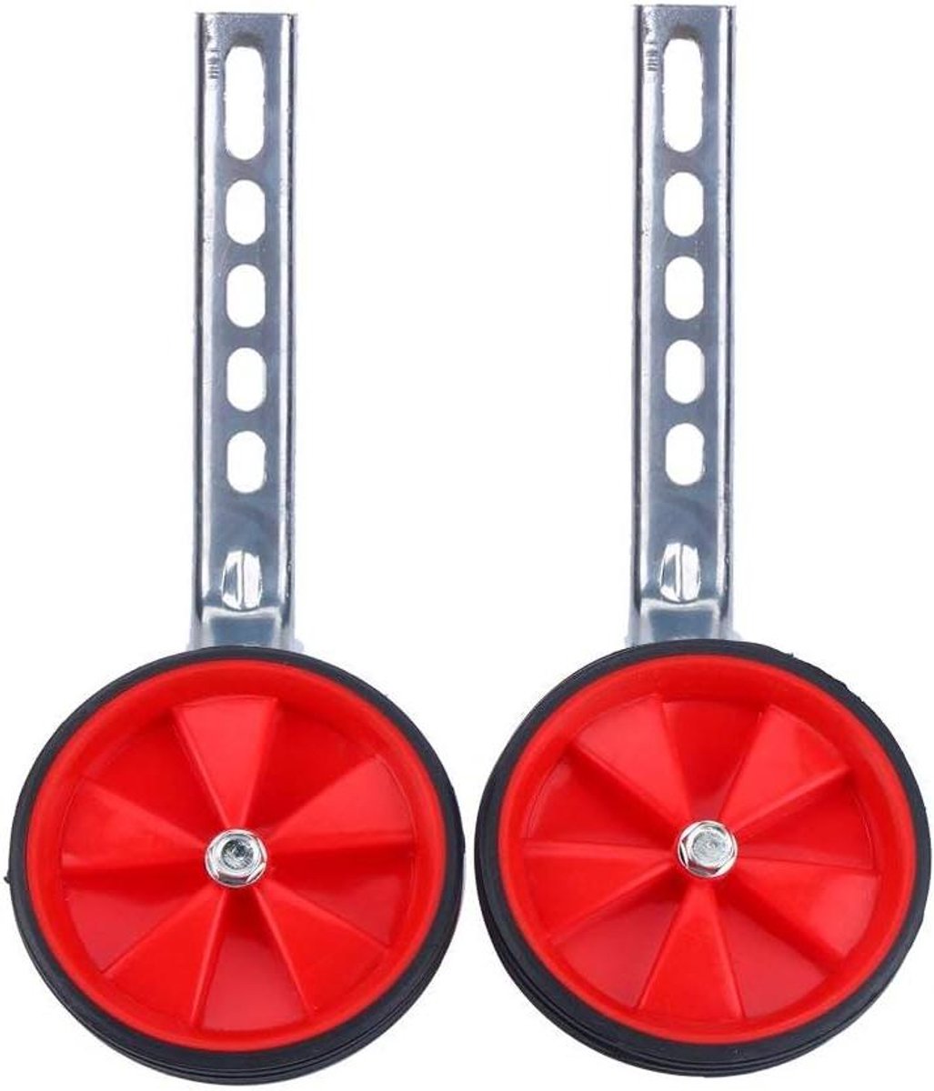 Fiets Trainingswiel Kinderfiets Stabiel Wiel Kinderfiets Stabilisatorwielen Universeel Veilig Fietsondersteuningswieltjes 12-20 Inch Rood