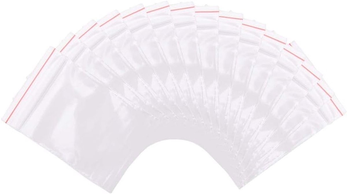 500 Stuks 7x5cm Duidelijke Zip Lock Tassen voor Verpakking van Kleine Voorwerpen en Accessoires