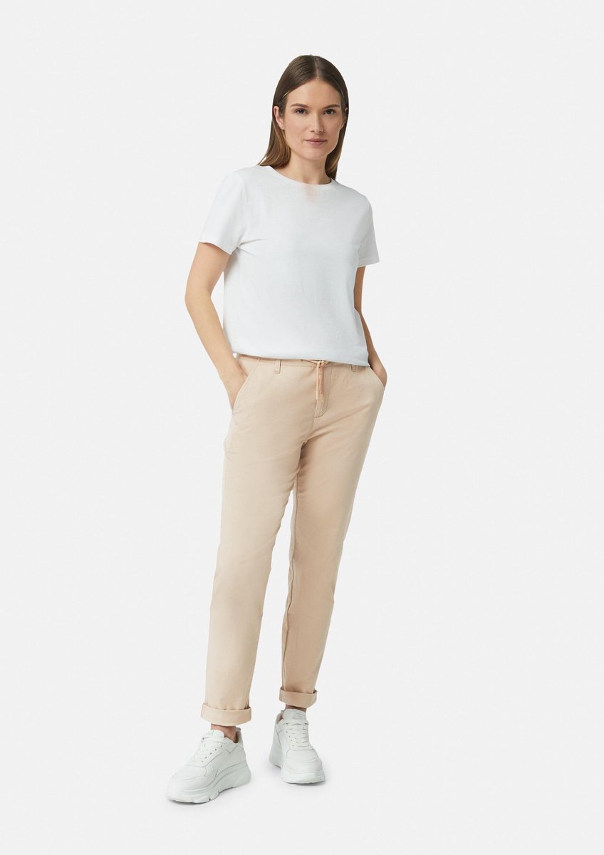 comma - female - Chinos met koorddetail