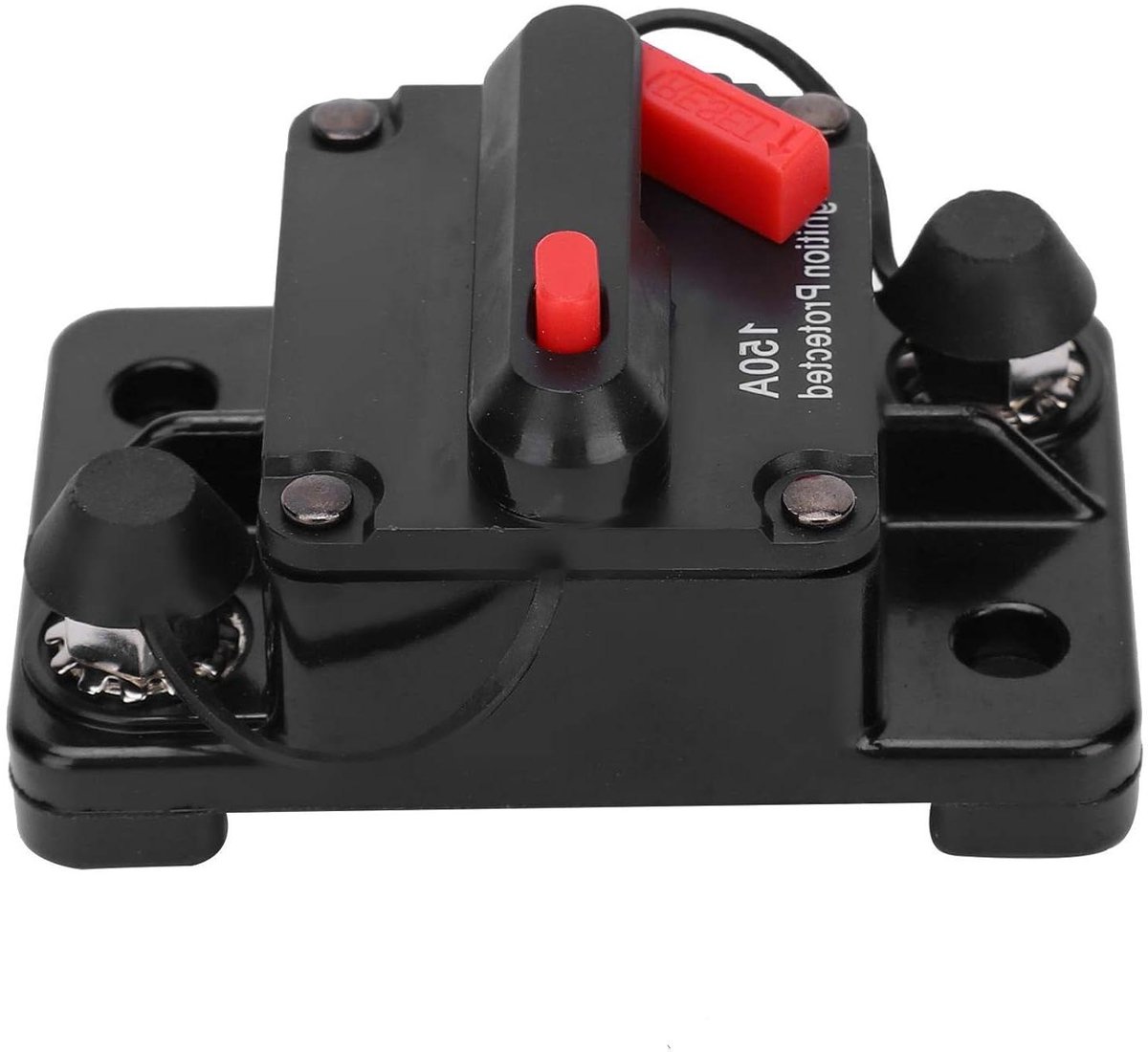 Stroomonderbreker - Zekeringhouder Automatisch - Bescherming Circuit - Koper Waterdicht - 150 Ampère - Rood