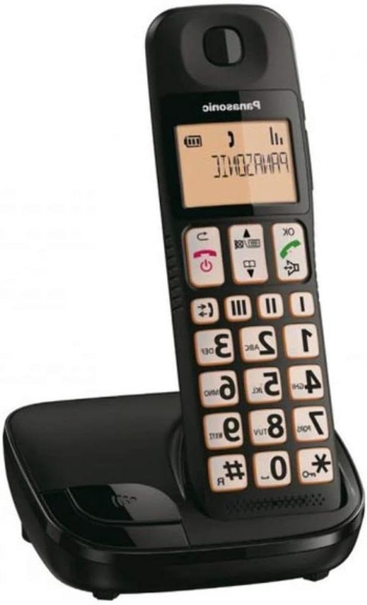 Draadloze Telefoon - DECT Telefoon - Thuisgebruik - Grote Toetsen - Niet gespecificeerd - Zwart