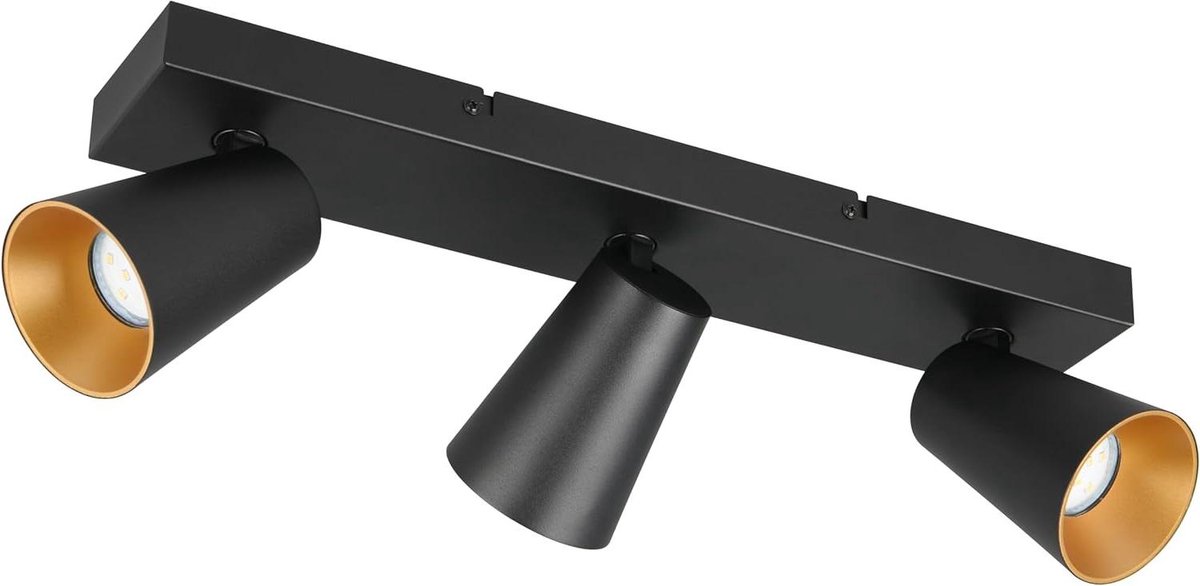 Wandspot - Spotlamp Muur - Verlichting aanpassen - Verwisselbare deksels - 3-lichts - Mat zwart