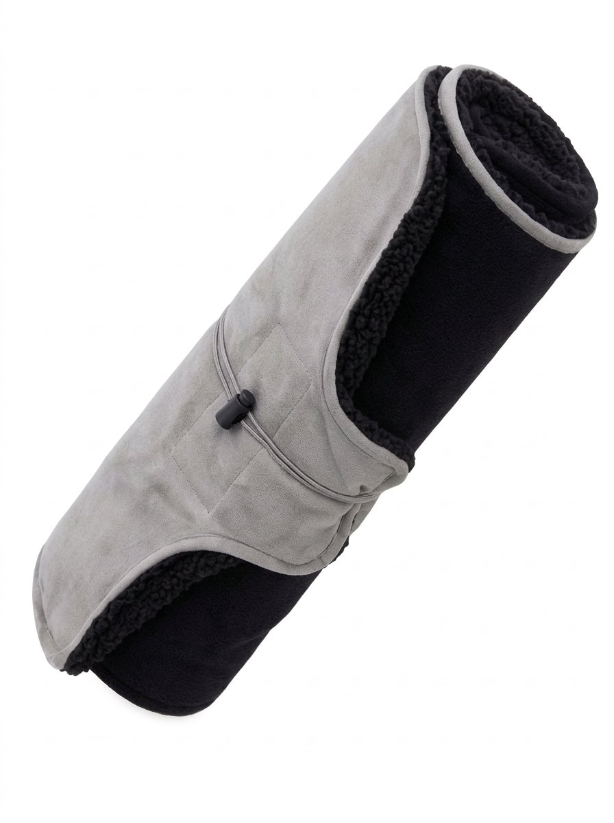 Kuddle Elektrische Deken Draadloos - Warmtedeken Infrarood & Oplaadbaar - Teddy 'Black' 135x45cm - Inclusief Batterij - Camping - Kamperen – foto 5