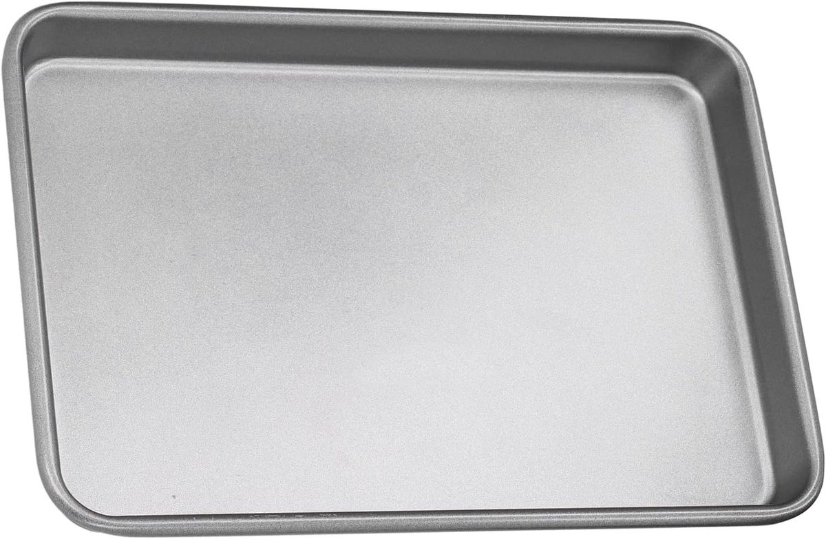 Rechthoekige Bakplaat van RVS 35 x 25 x 2.5 cm, Geschikt voor Taarten, Koekjes en Casseroles, Vaatwasserbestendig en Hoogglans Gepolijst