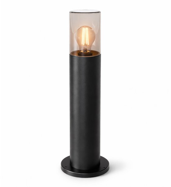 HOFTRONIC™ Blaze LED Sokkellamp buiten zwart - 45 cm - Padverlichting - E27 Fitting - Max. 15W - IP54 - Tuinlantaarn - Staande buitenlamp