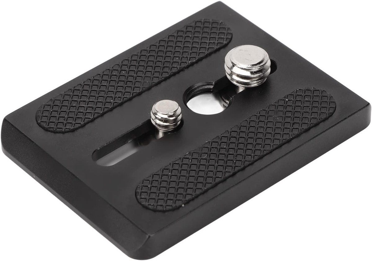 Universele Quick Release Plate voor Statief met 1/4 Inch en 3/8 Inch Schroeven, Geschikt voor Sachtler FSB 6T, FSB 8T en Meer, Ideaal voor Videoproductie en Fotografie