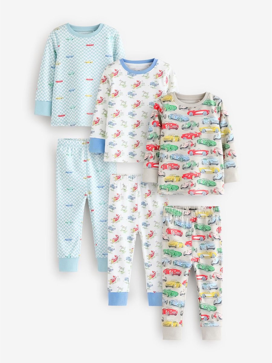 Next - Jongens - Verpakking van 3 knusse pyjama's - Blauw