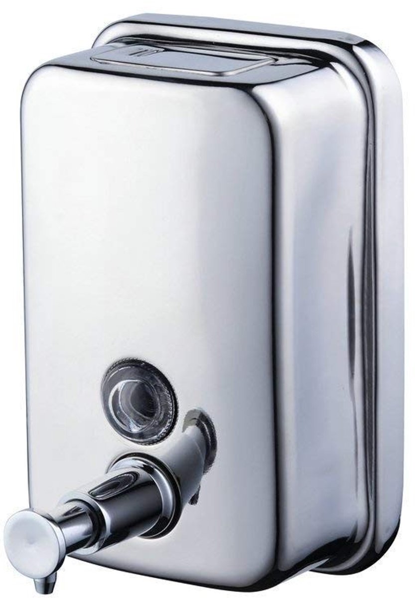 Allecto - Beelee Chrome Finish Double Soap Dispenser - Duurzaam - 800 ml - Handig voor badkamer en keuken - Modern design