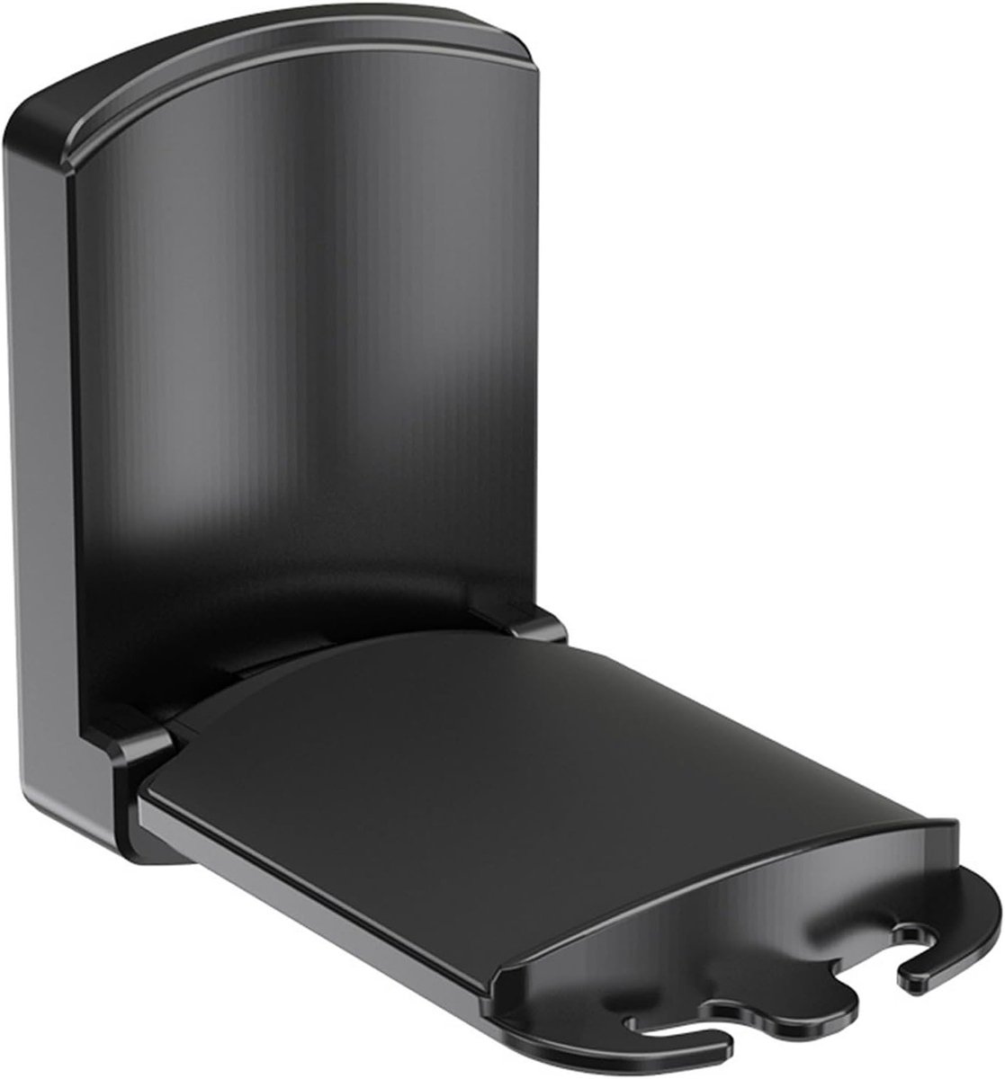 Vouwbare Hoofdtelefoonhouder met Adhesieve Bevestiging en Siliconen voor Gaming Headsets, Geschikt voor Bureau, Wand en Glas (Zwart)