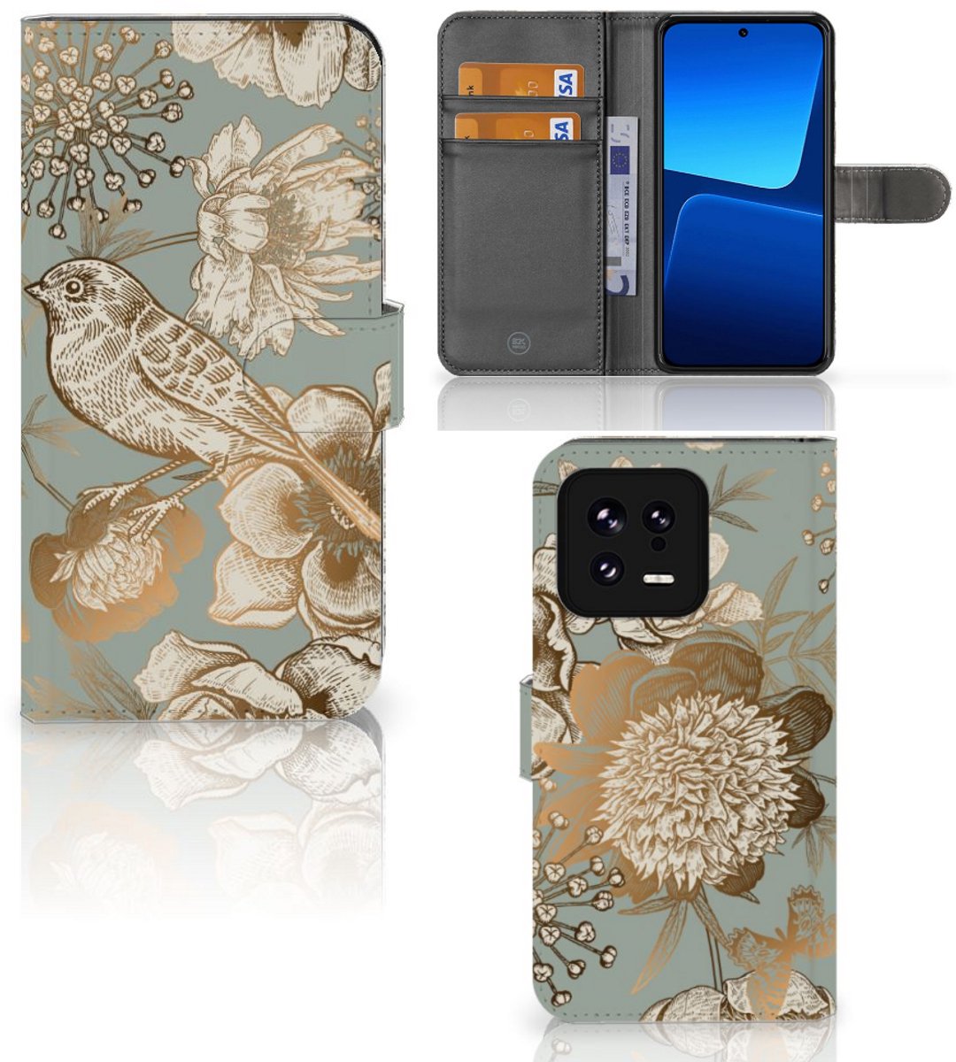 Hoesje voor Xiaomi 13 Vintage Bird Flowers