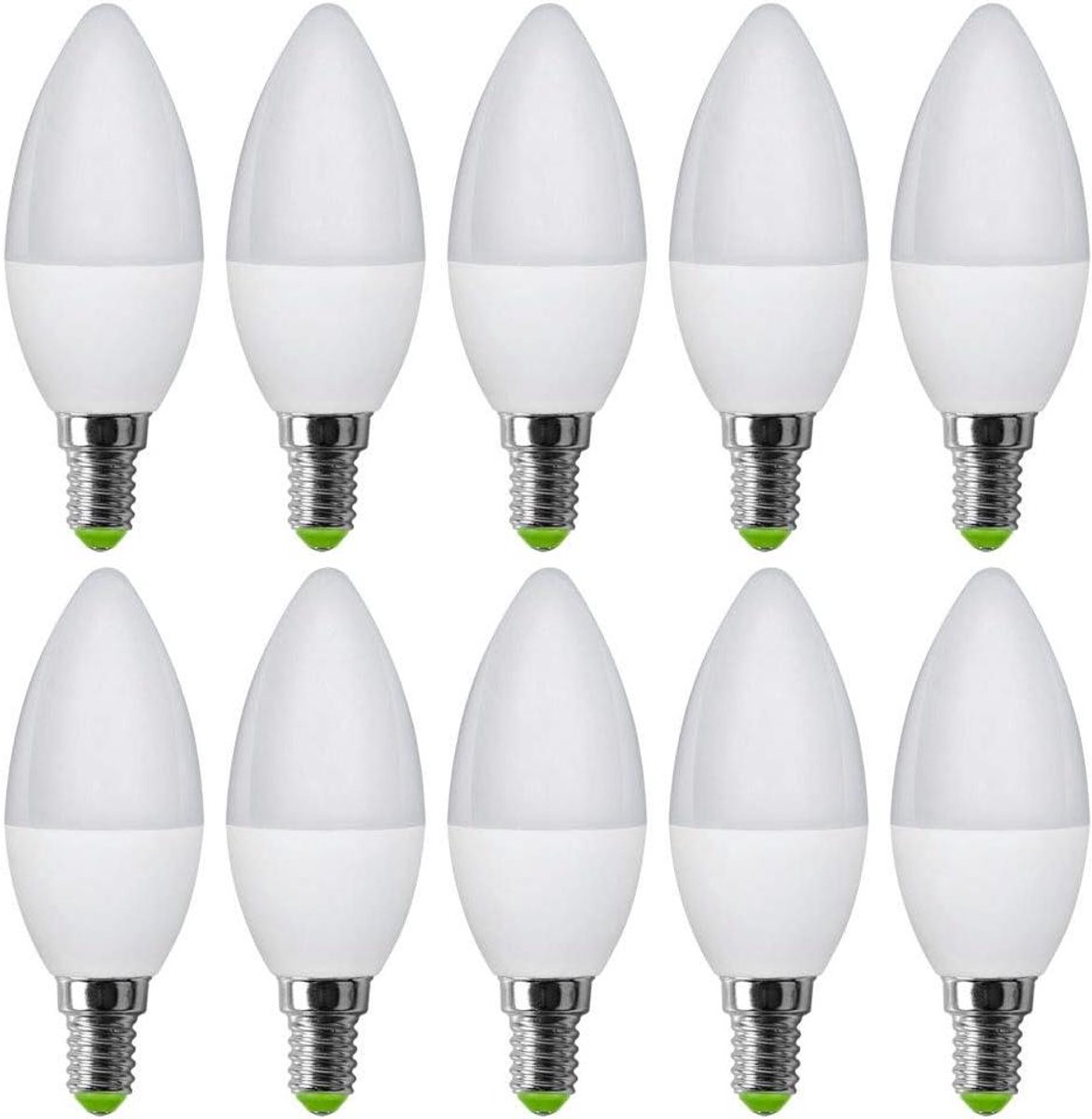 LED Lamp Kaars - Kaarslamp LED - Sfeerverlichting Thuis - Mat Glas Afwerking - 10 stuks E1