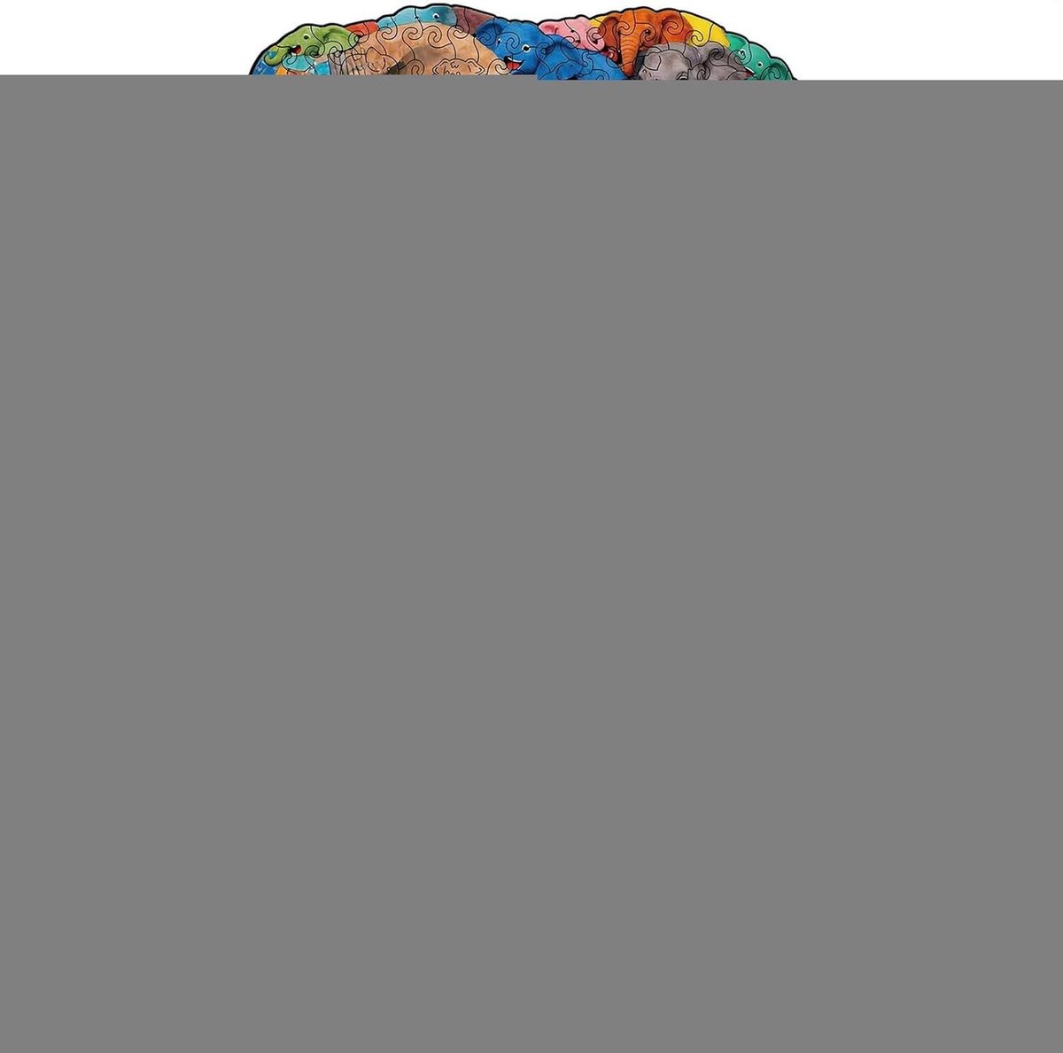 Houten Puzzel - Dierenpuzzel - Ontspanning Thuis - Onregelmatige Vorm - 218 Delen - Multicolor
