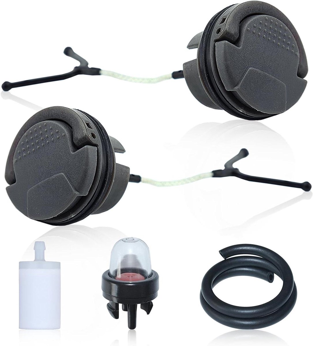 Tankdop Set - Oliedop Onderdelen - Kettingzaag Onderhoud - Compleet Reserveonderdeel - 5 cm Afmeting - Zwart