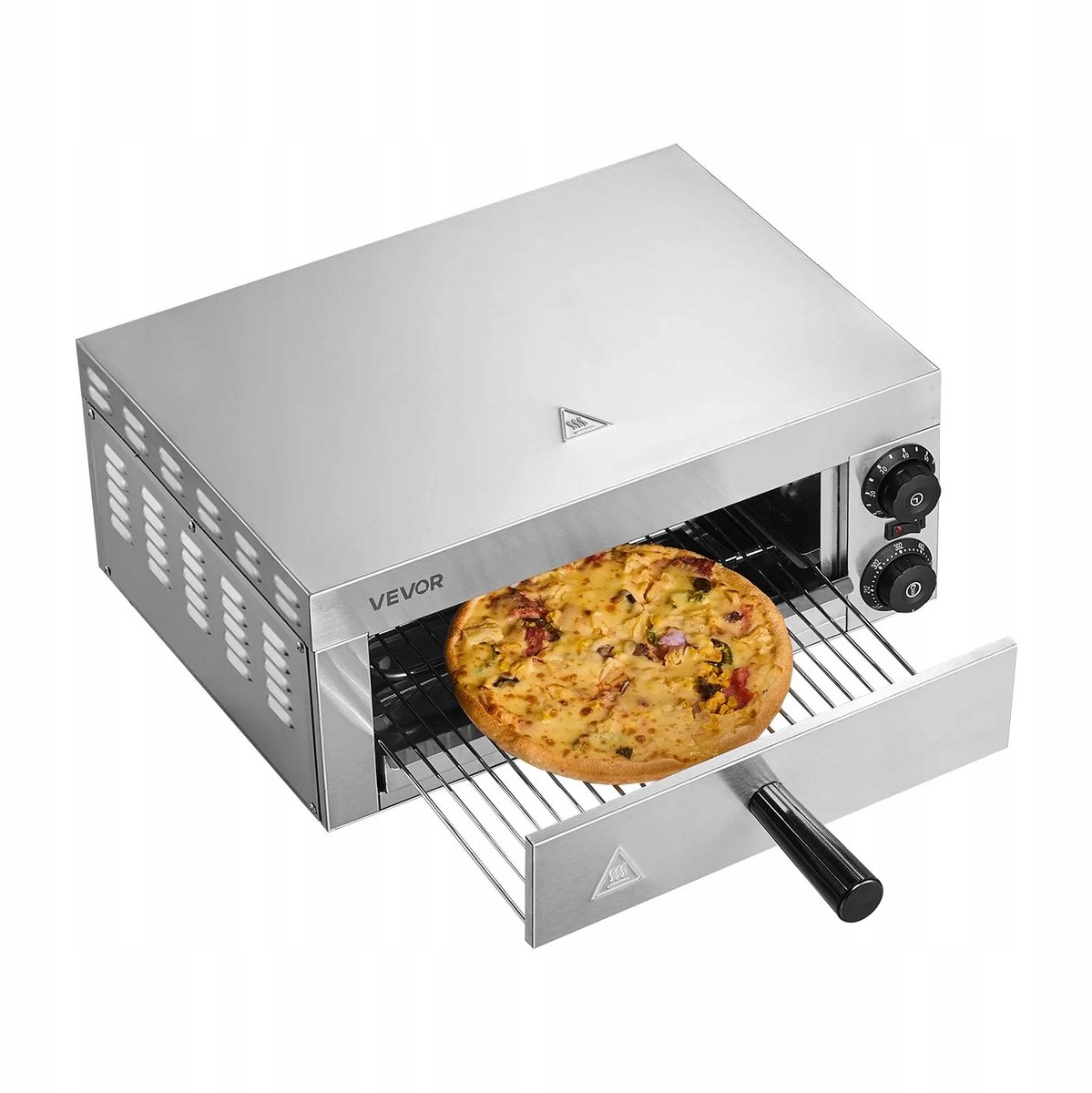 Elektrisch Pizzaoven 49cm 1500W - Dubbele Regeling voor Thuis & Horeca