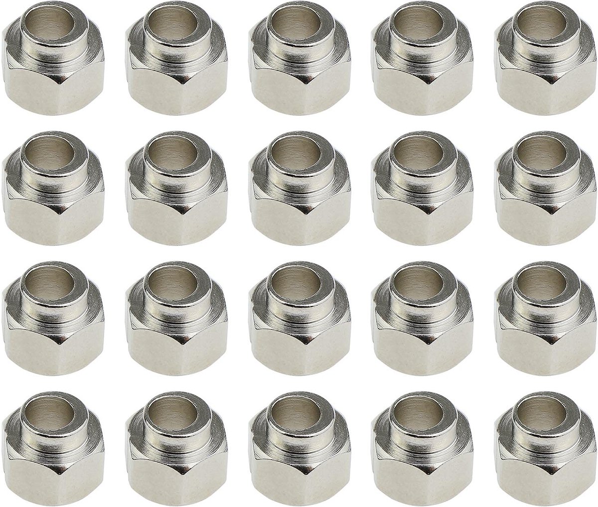 JHUBERS- Excentrische Spacers 20 Stuks - 5 mm Binnendiameter - Koolstofstaal Vernikkeld - Geschikt voor 3D-printer/CNC - Duurzaam en Lichtgewicht - Eenvoudige Installatie - Afstandhouders