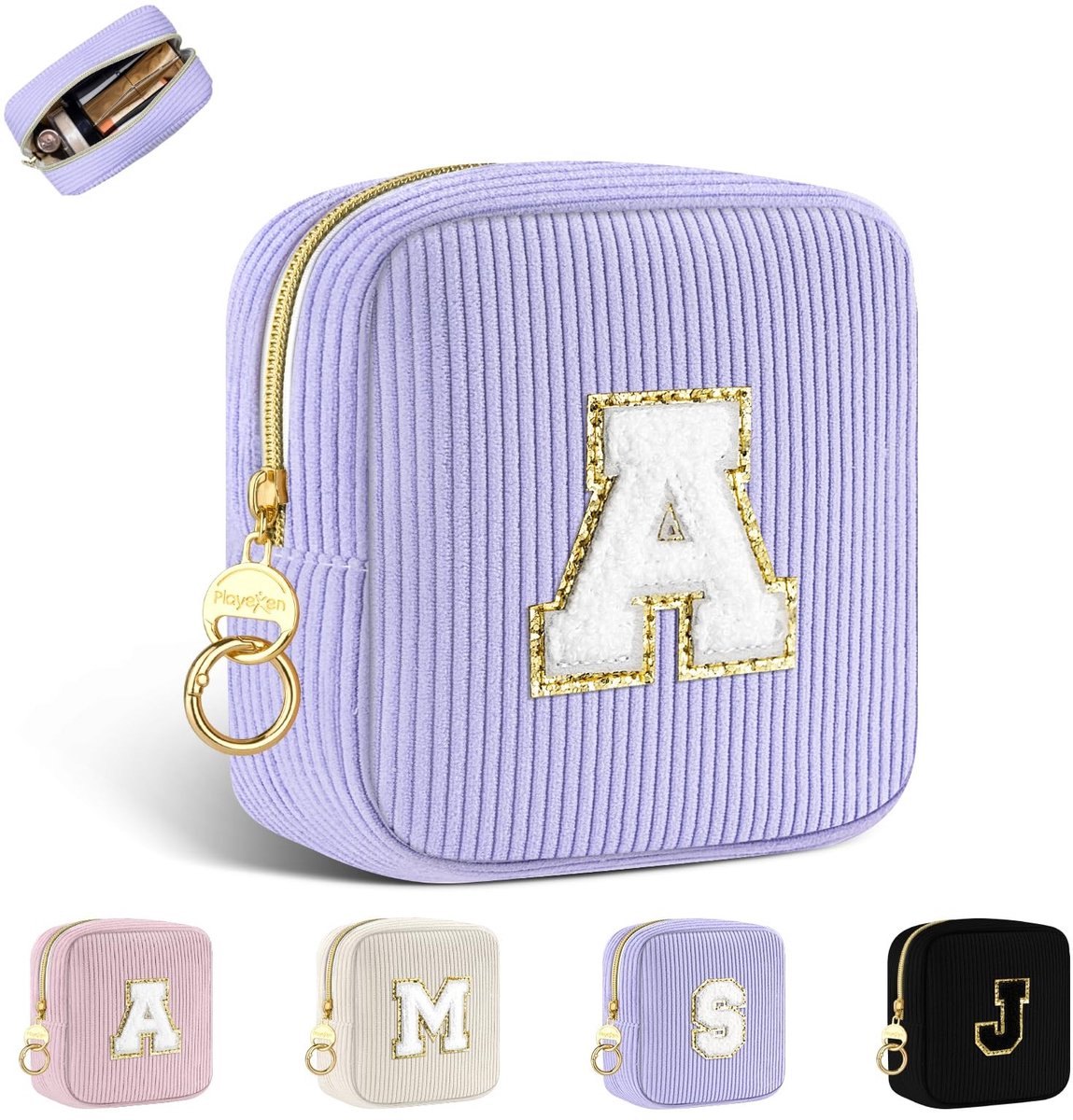 ZEYNOMAX- Make-uptas Gepersonaliseerd - Kleine Make-uptas - Dames Toilettas - Organizer - Reis Make-uptas - Monogram Initialen - Cosmeticatas